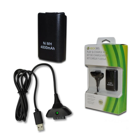 Compatible Xbox 360 Play Charge Kit - Black