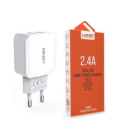 2.4A Dual-Port USB Wall Adapter