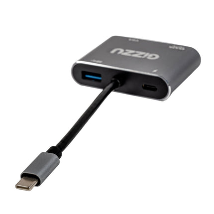 Gizzu 4-in-1 Type-C to HDMI/VGA/USB3.0 Hub | Multiport USB-C Adapter