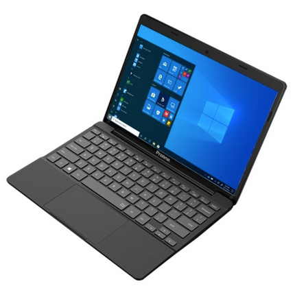 Proline V11 notebook open in grey clamshell design