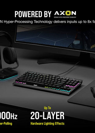 Corsair K70 RGB TKL Optical-Mechanical Gaming Keyboard - Back