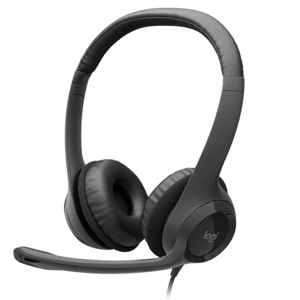 Logitech H390 USB Headset with Noise-Canceling Mic – Clear Sound, Comfortable Design, USB Connectivity