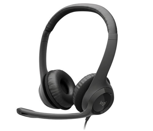 Logitech H390 USB Headset with Noise-Canceling Mic – Clear Sound, Comfortable Design, USB Connectivity