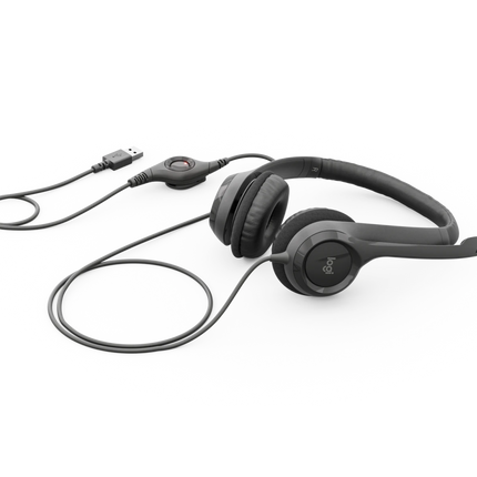 Logitech H390 USB Headset with Noise-Canceling Mic – Clear Sound, Comfortable Design, USB Connectivity