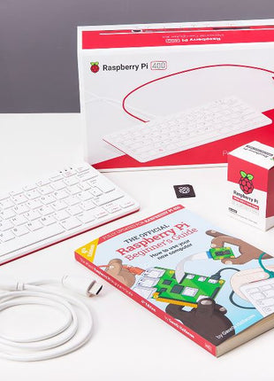 Official Raspberry Pi 400 Desktop kit with Official US keyboard, Official Mouse, Official EU power supply, Official HDMI cable and Raspberry Pi Beginners Guide (Parallel Import)