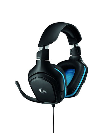 Logitech G432 Surround Sound Wired Gaming Headset, Leatherette Headband