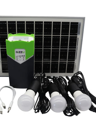 Gizzu 10W Solar Lighting Kit