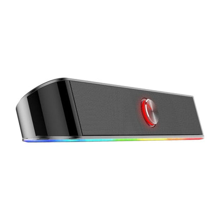 Redragon 2.0 Sound Bar Adiemus 2 x 3W RGB USB|Aux PC Gaming Speaker – Black