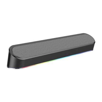 Redragon 2.0 Sound Bar Adiemus 2 x 3W RGB USB|Aux PC Gaming Speaker – Black