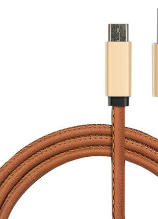 TechCollective Leather Micro USB Sync|Charging Cable 1m