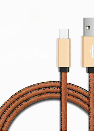 TechCollective Vegan Leather Type C Sync|Charging Cable 2m