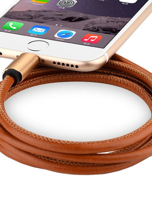 TechCollective Vegan Leather iPhone Sync|Charging Cable 1m