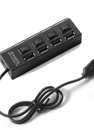USB 2.0 HUB (4 USB ports with individual switches)