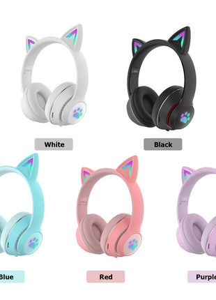 Kids Cat Ear Bluetooth Wireless Headphones