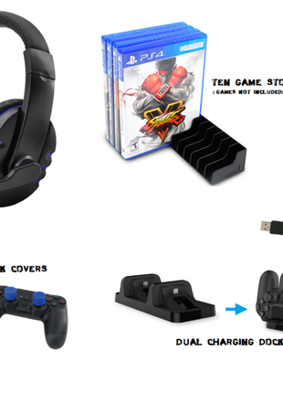 4-in-1 Gaming Kit for PlayStation 4