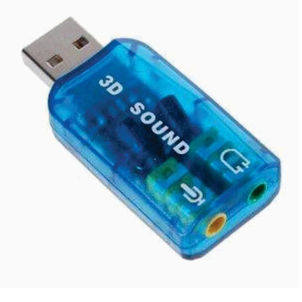 USB Sound Card Virtual 5.1 - Blue