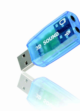 USB Sound Card Virtual 5.1 - Blue