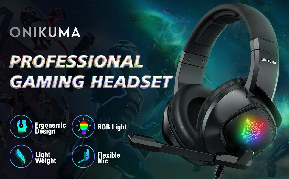 Audífonos Gamer RGB Wired K19 Onikuma 1 sdcdc